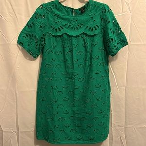 Ann Taylor, size 8p, Kelly green eyelet dress